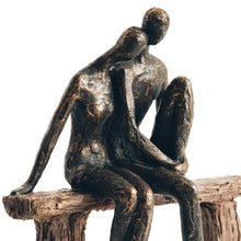 Load image into Gallery viewer, Couple on Bench Sculpture
