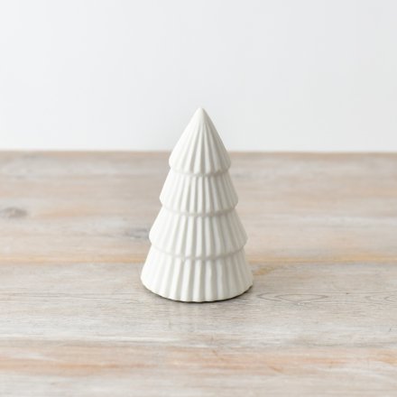 Matte White Tree Ornament