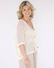 Load image into Gallery viewer, Cotton Blend Open Knit Cardi
