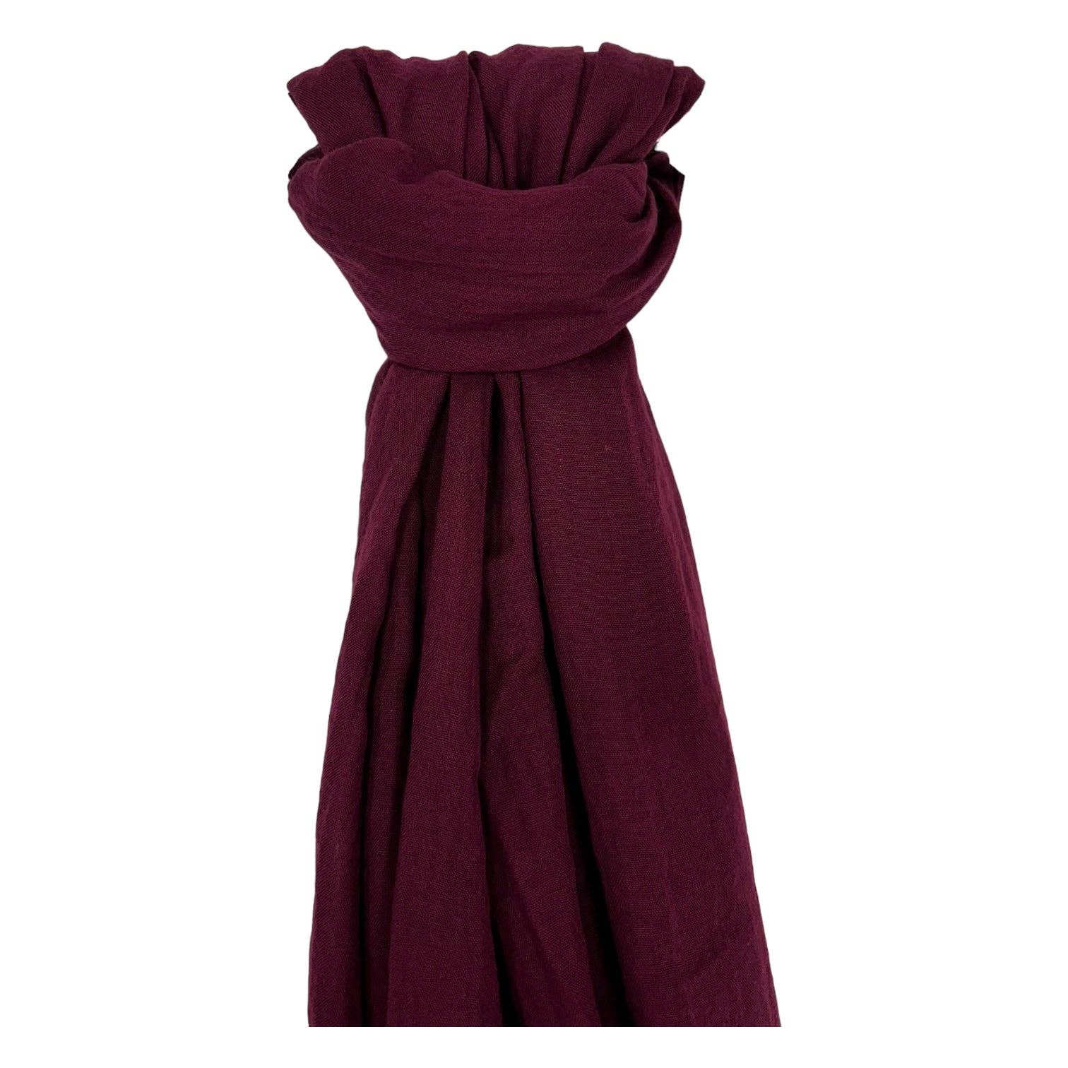 Big Plain Cotton Blend Scarf