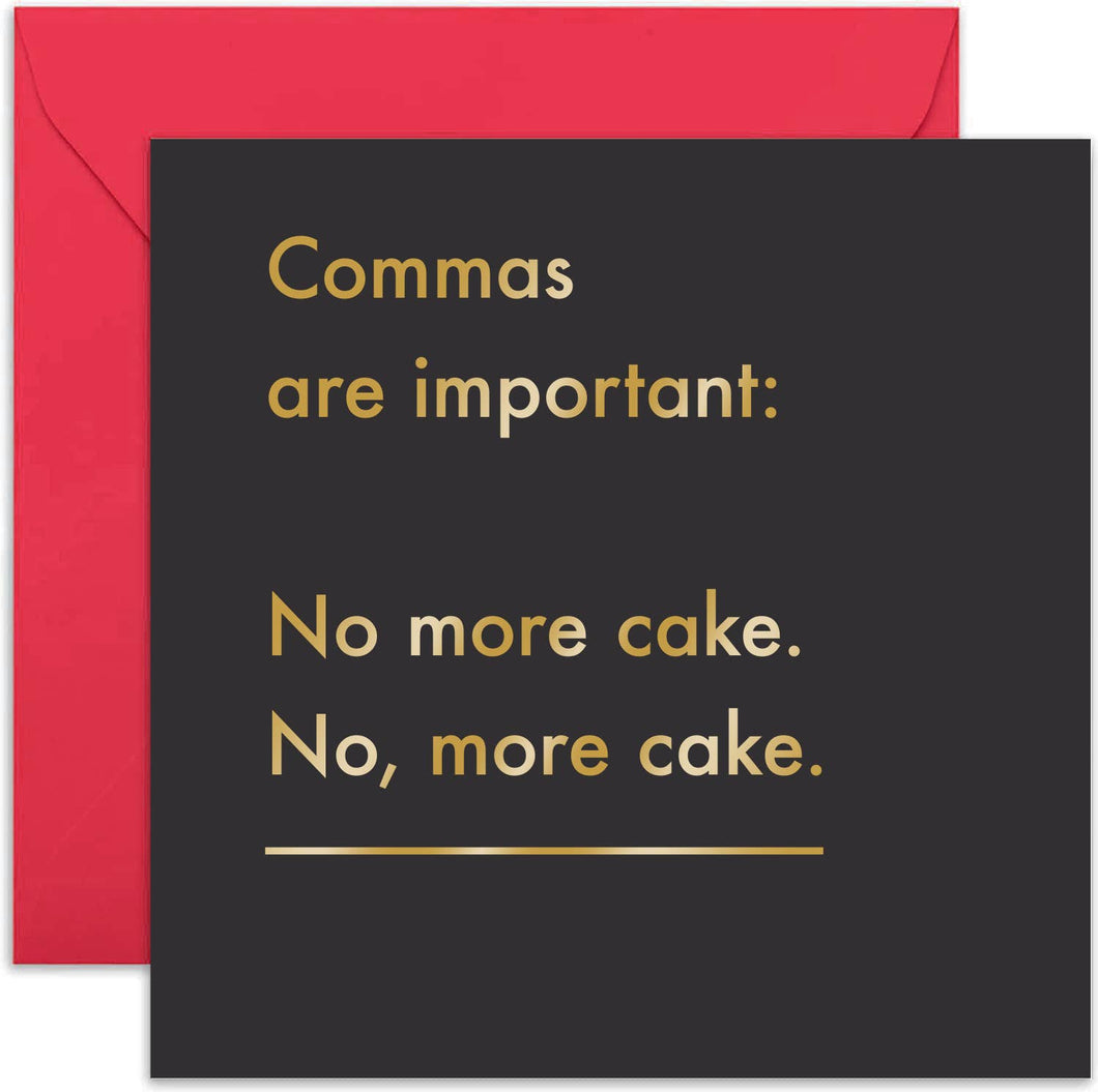 No, More Cake Card - Birthday Card - Funny Card - Cake Quote