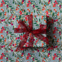 Load image into Gallery viewer, Christmas 2025 Wrapping Paper 3M Berries Holly Blue
