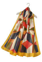 Load image into Gallery viewer, 80s Abstract Geo Print Chiffon Scarf
