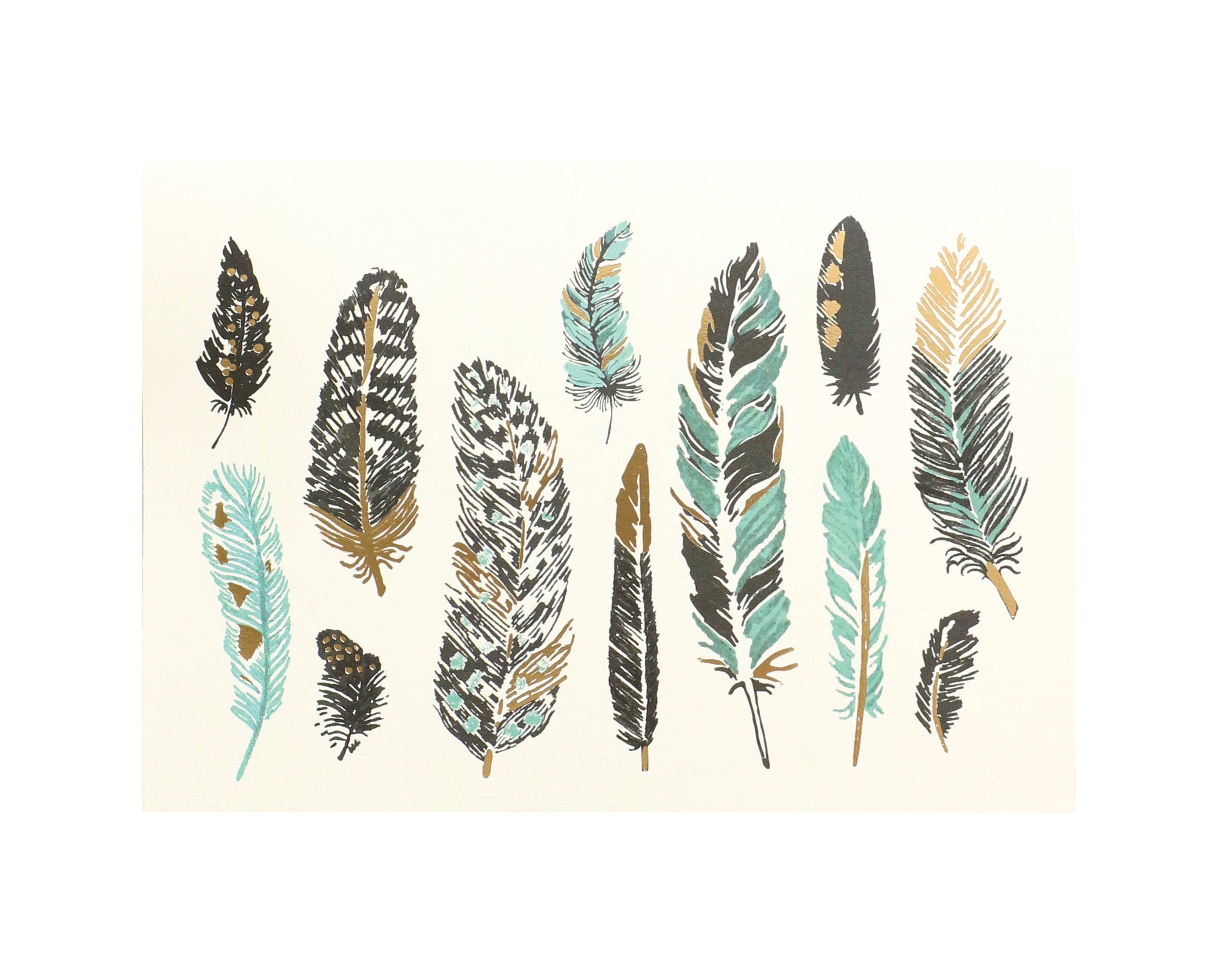 Boxed Notecard Set with feather design