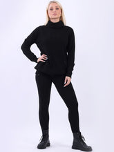 Load image into Gallery viewer, Plain Fitted Turtle Neck Rib Knit Jumper
