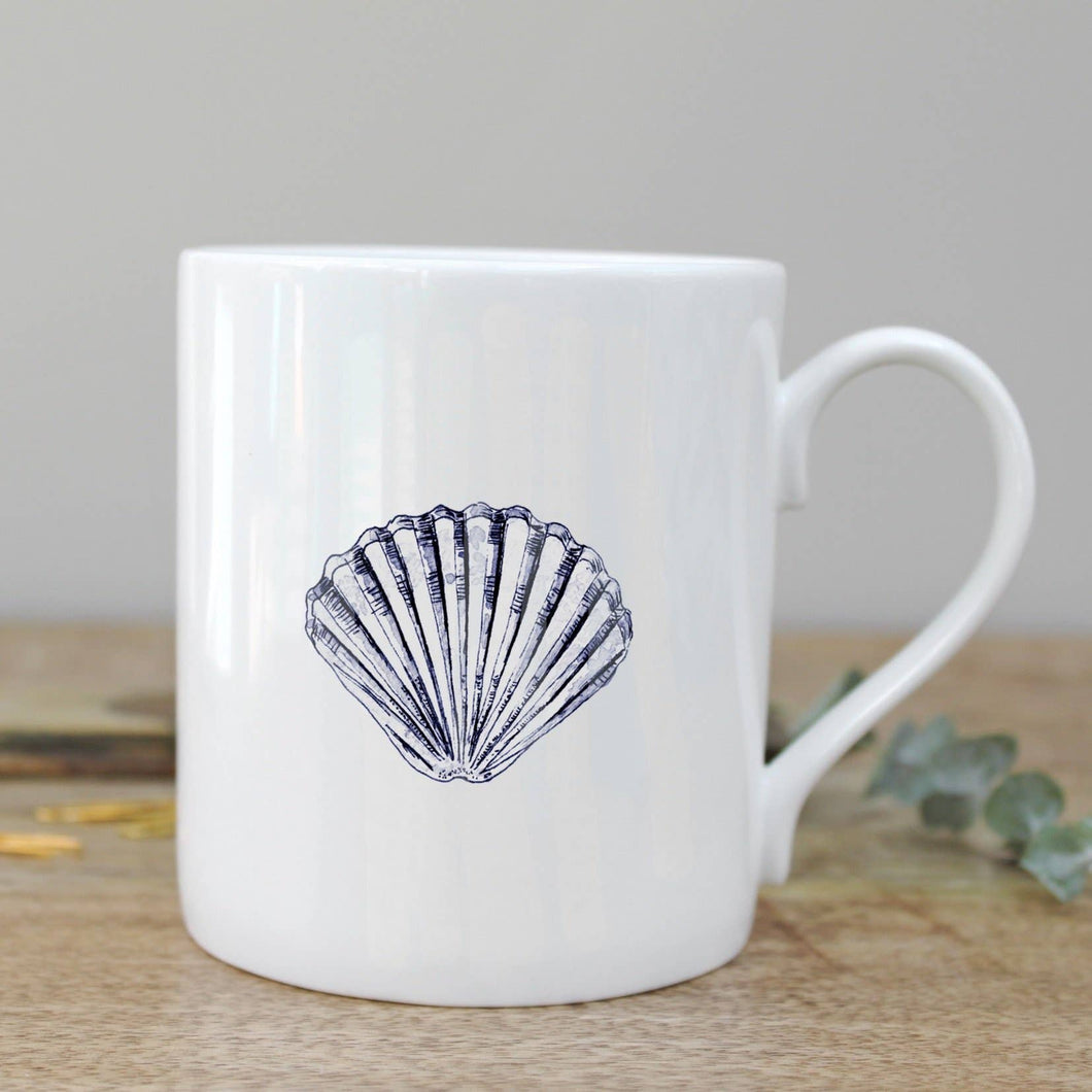 Scallop Shell Fine Bone China Mug in a Gift Box