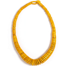 Load image into Gallery viewer, Graduated Coco Disc Necklace- Mustard
