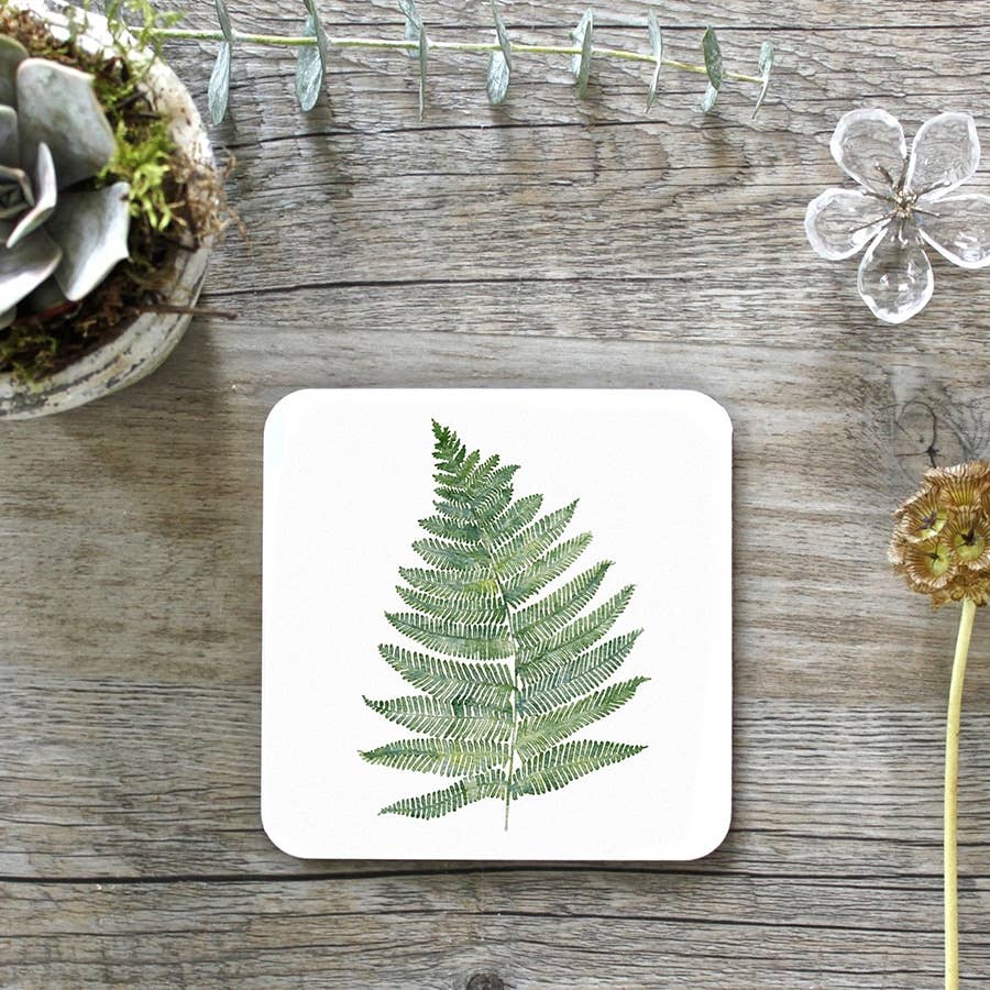 Woodland Fern (Pure) Set of 4 Coasters