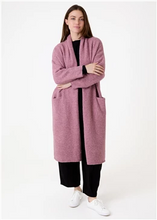 Load image into Gallery viewer, Soft Tweed Roll Collar Coatigan
