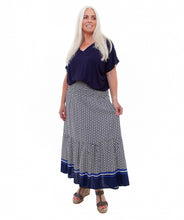 Load image into Gallery viewer, Spot Border Shirred Waistband Skirt
