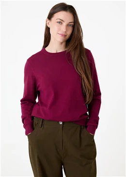Fitted Crew Neck Long Sleeve Jumper