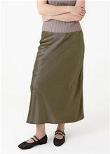 Load image into Gallery viewer, A-Line Bias Cut Satin Skirt
