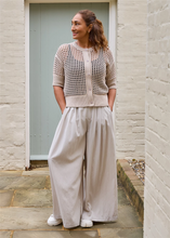 Load image into Gallery viewer, Wide Leg Pleated Palazzo Trousers
