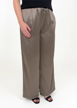 Load image into Gallery viewer, Satin Straight Leg Elastic Waist Trouser
