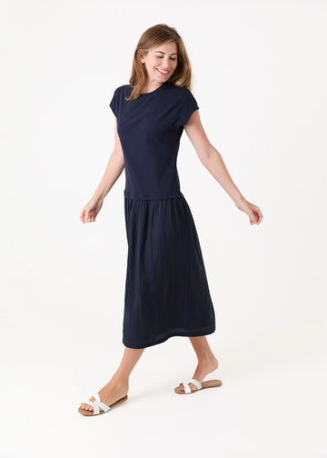 Plisse Skirt T-Shirt Dress