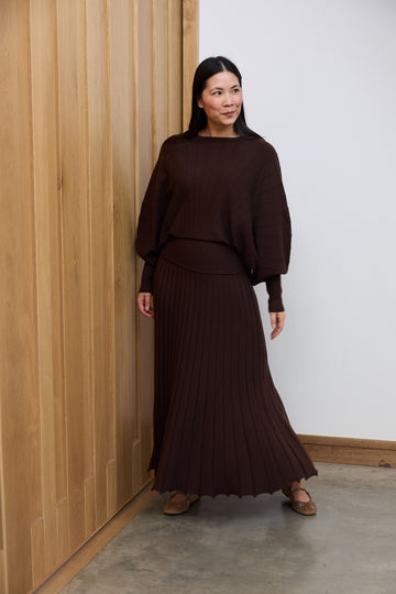 Cashmere Like Sunray Batwing Jumper
