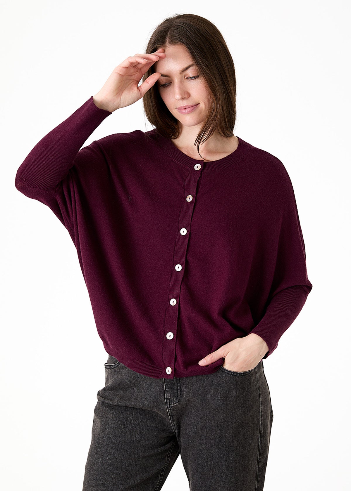 Cashmere Like Batwing Cardigan