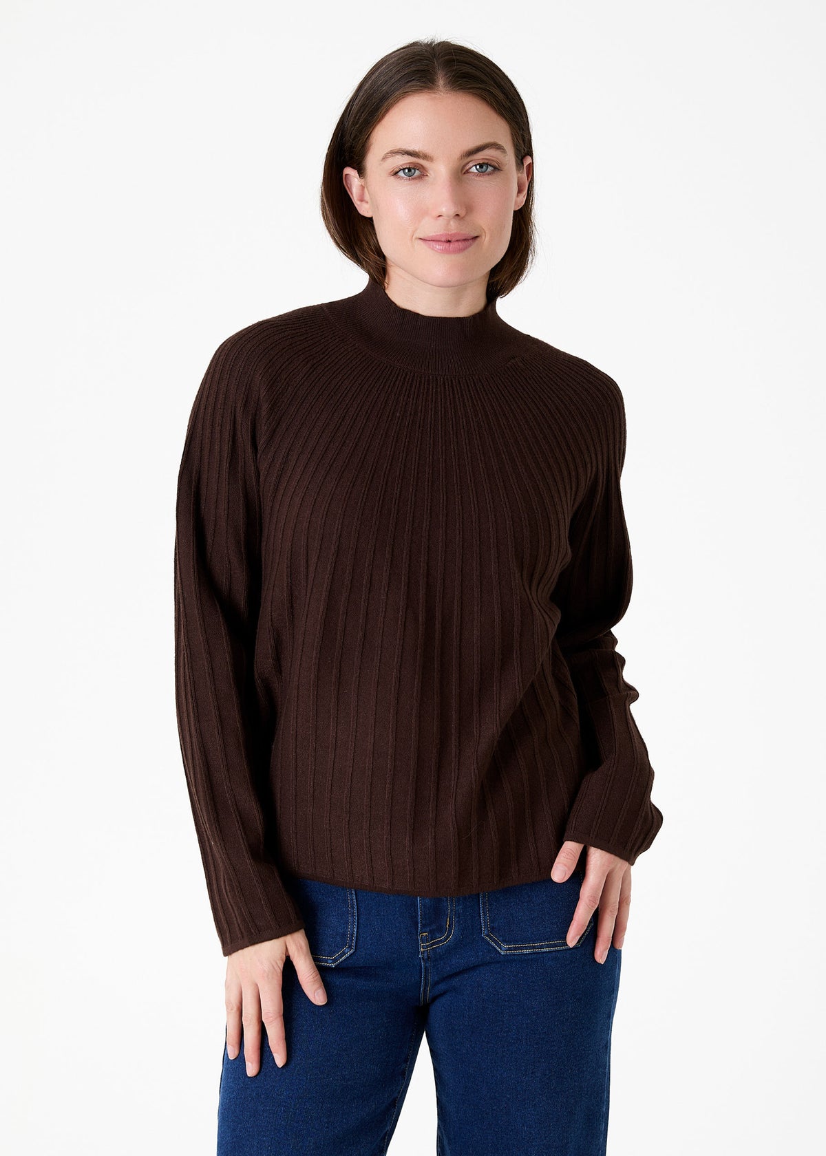 Cashmere Like Sunray Turtle Neck Jumper