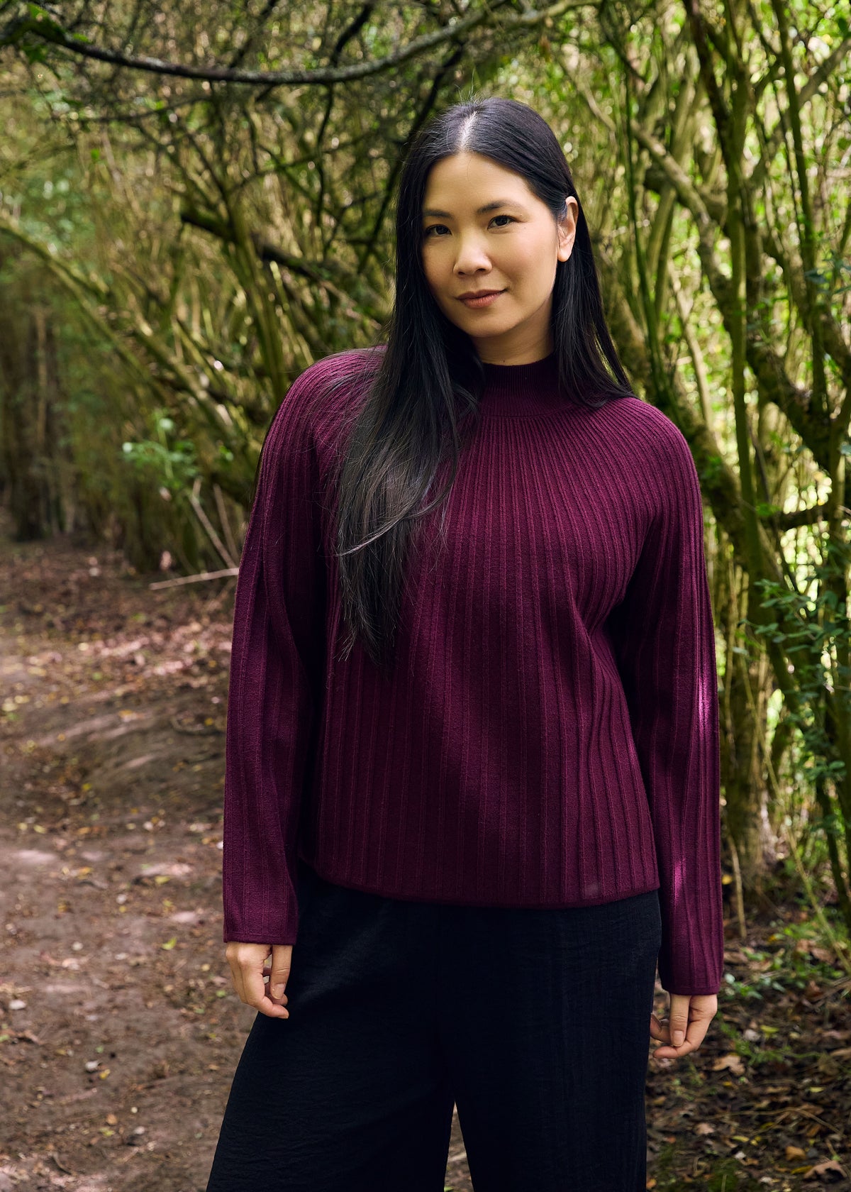 Cashmere Like Sunray Turtle Neck Jumper