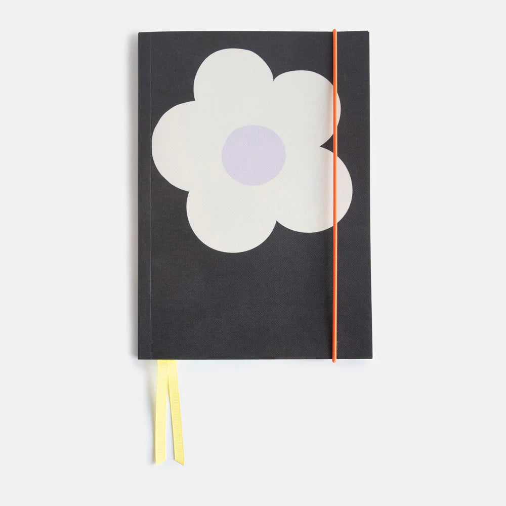 Charcoal Big Flower A5 Notebook