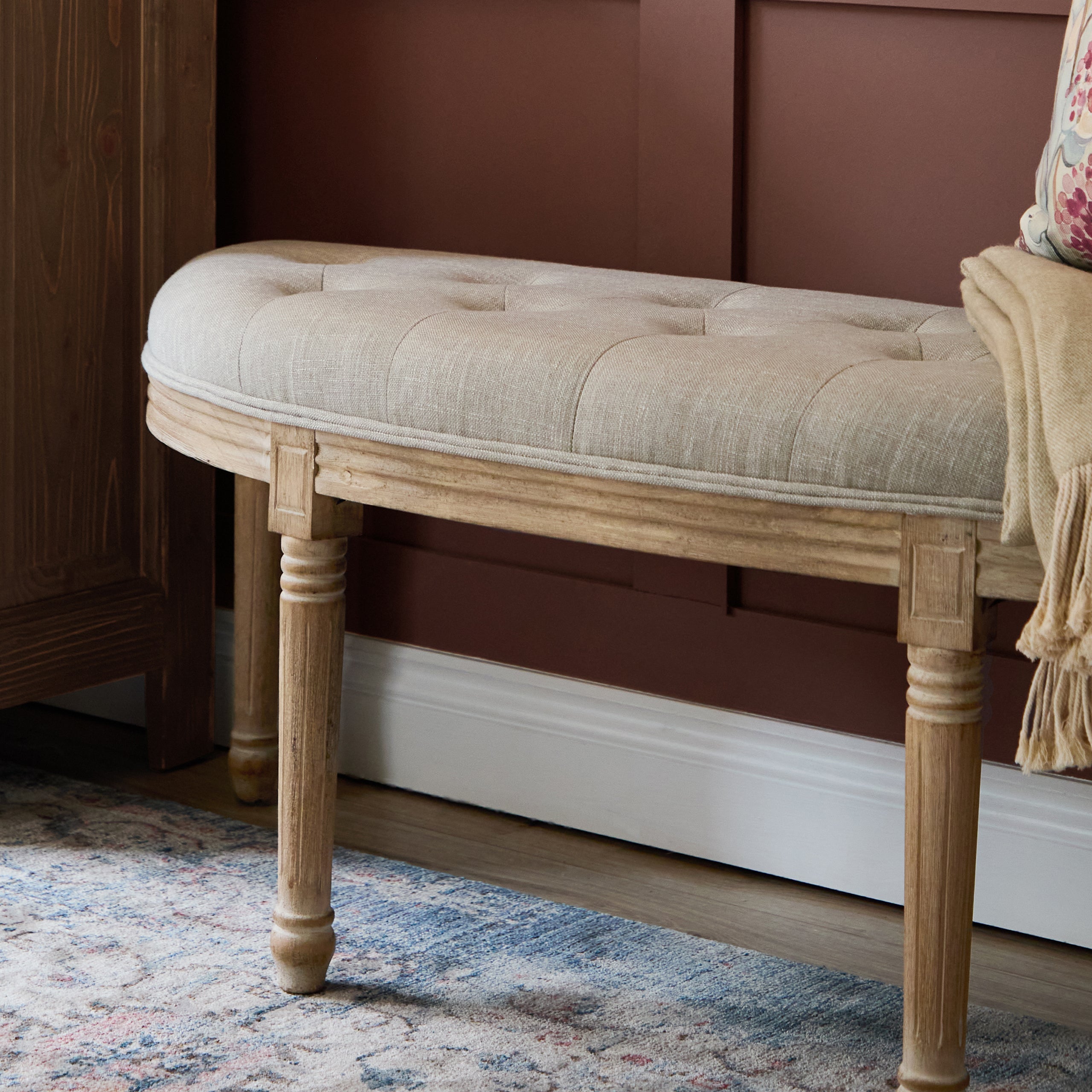 Annette Bench (footstool) Natural
