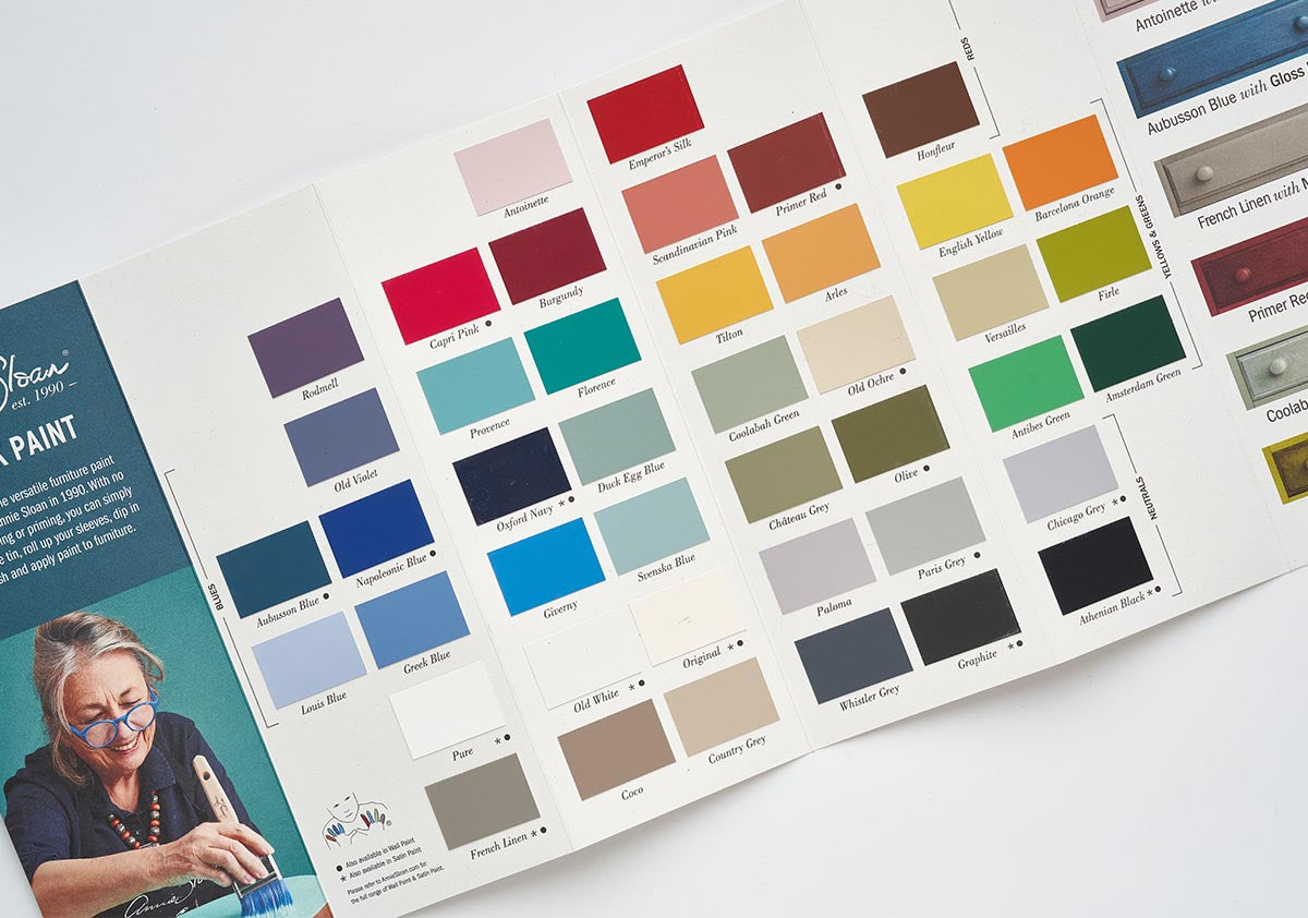 Colour swatch chart with a focus on Annie Sloan Chalk Paint1621243260e1af0c20-2