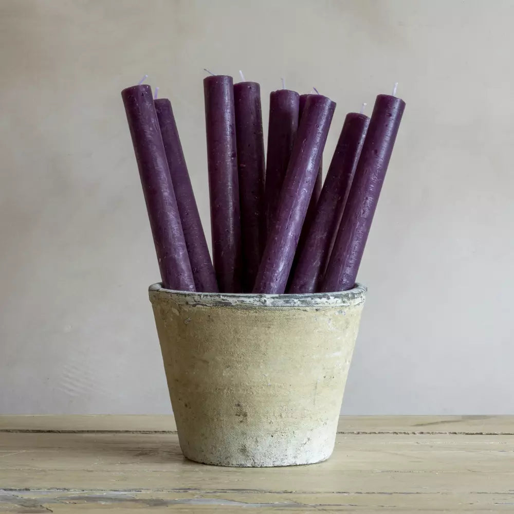 Rustic Dinner Candle Amethyst