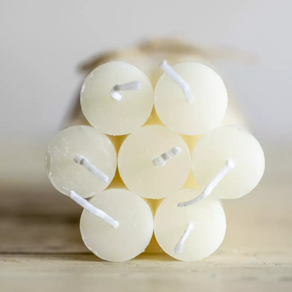 Rustic Dinner Candle Ivory