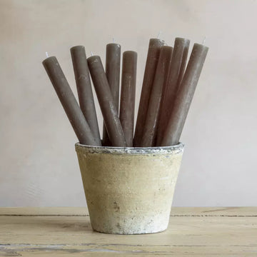 Rustic Dinner Candle Latte 23x270mm