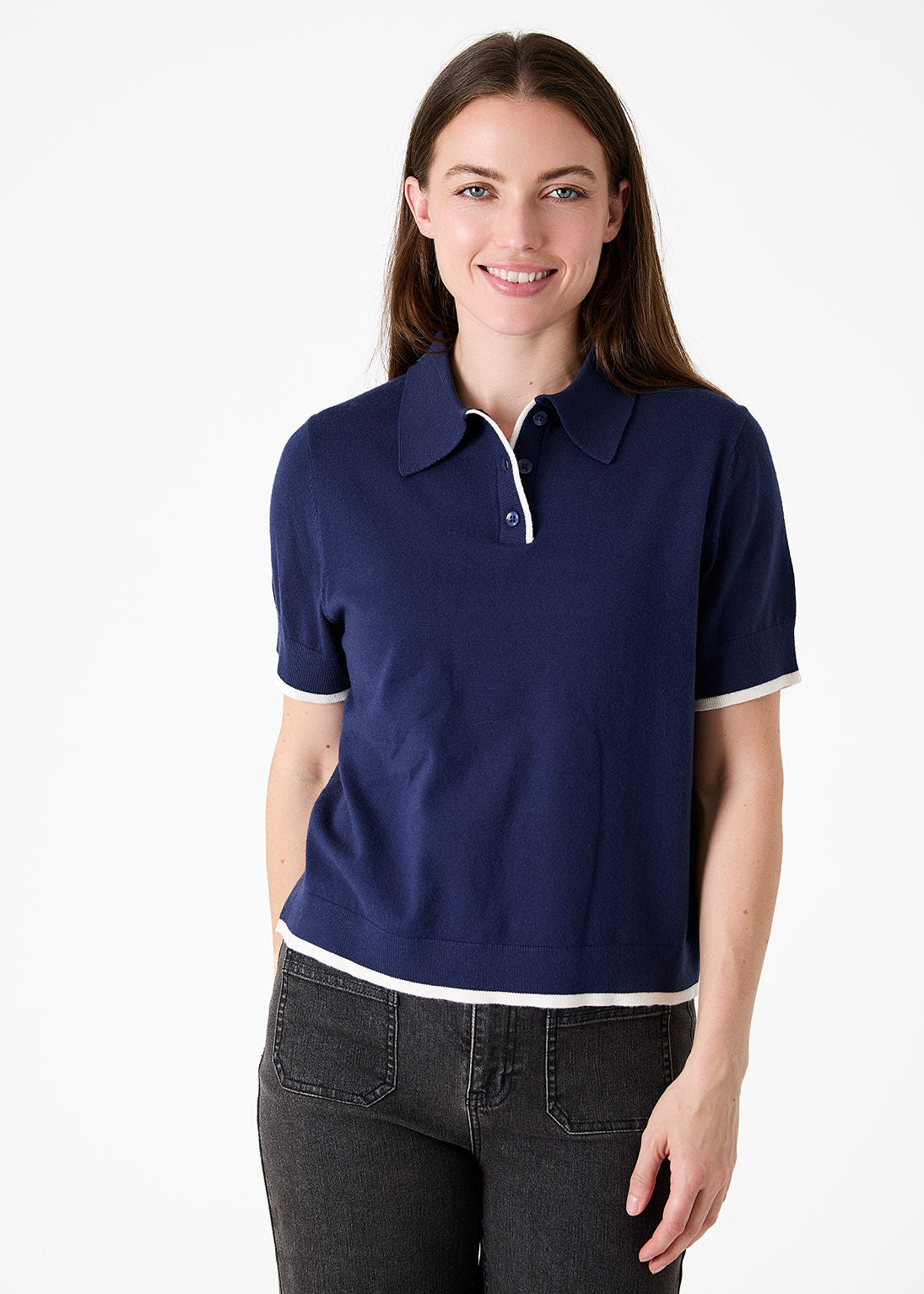 Cashmere Like Knitted Polo Skirt