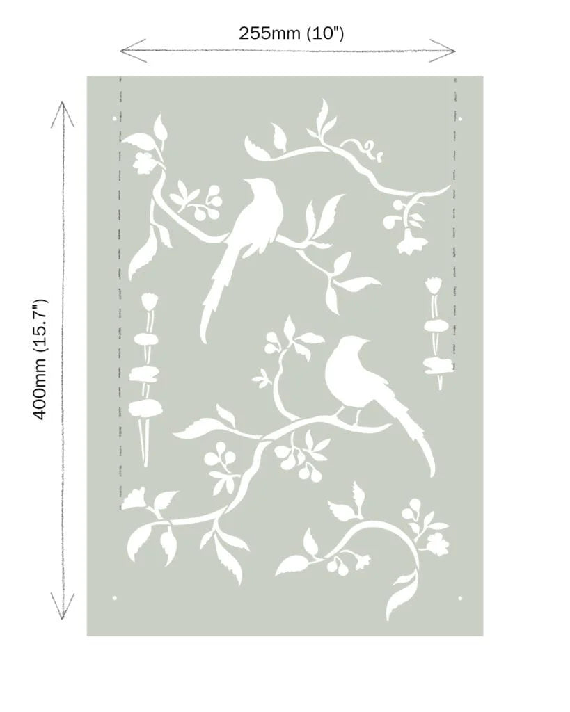 Annie Sloan Stencil - Chinoiserie Birds Stencil