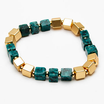 Square beaded stretch bracelet