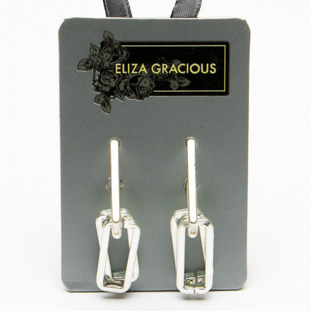 Elongated Link Earrings