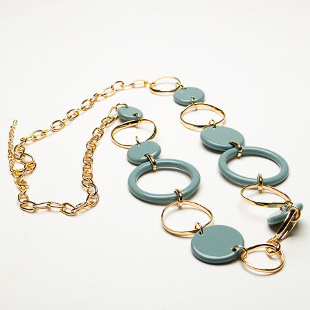 Long necklace circular link