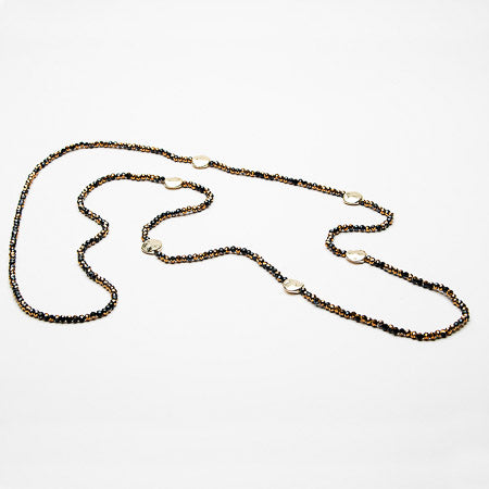 Long single strange crystal necklace