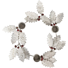 Load image into Gallery viewer, Holly Candle Wreath White with Red Berries
