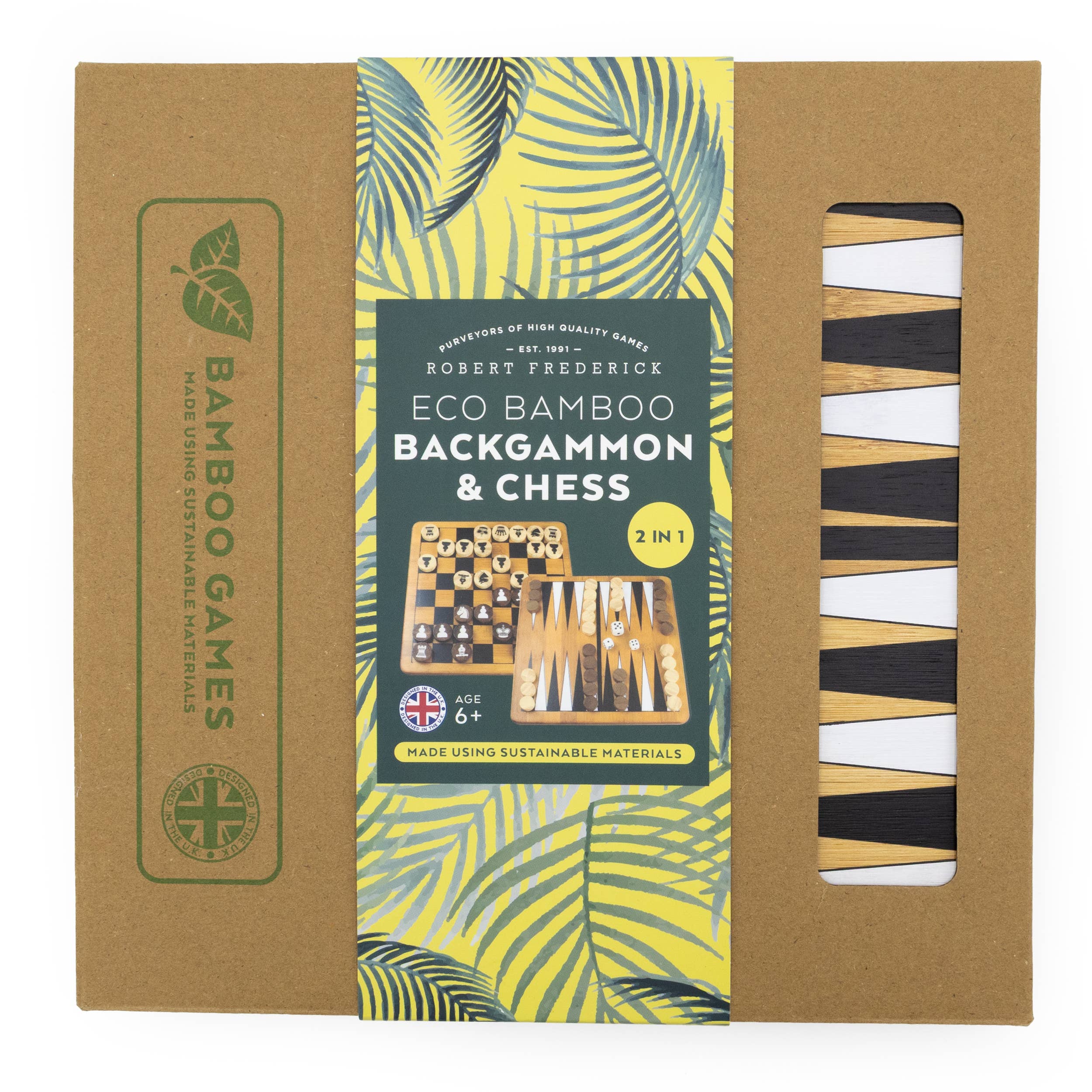 Bamboo Backgammon & Chess Set