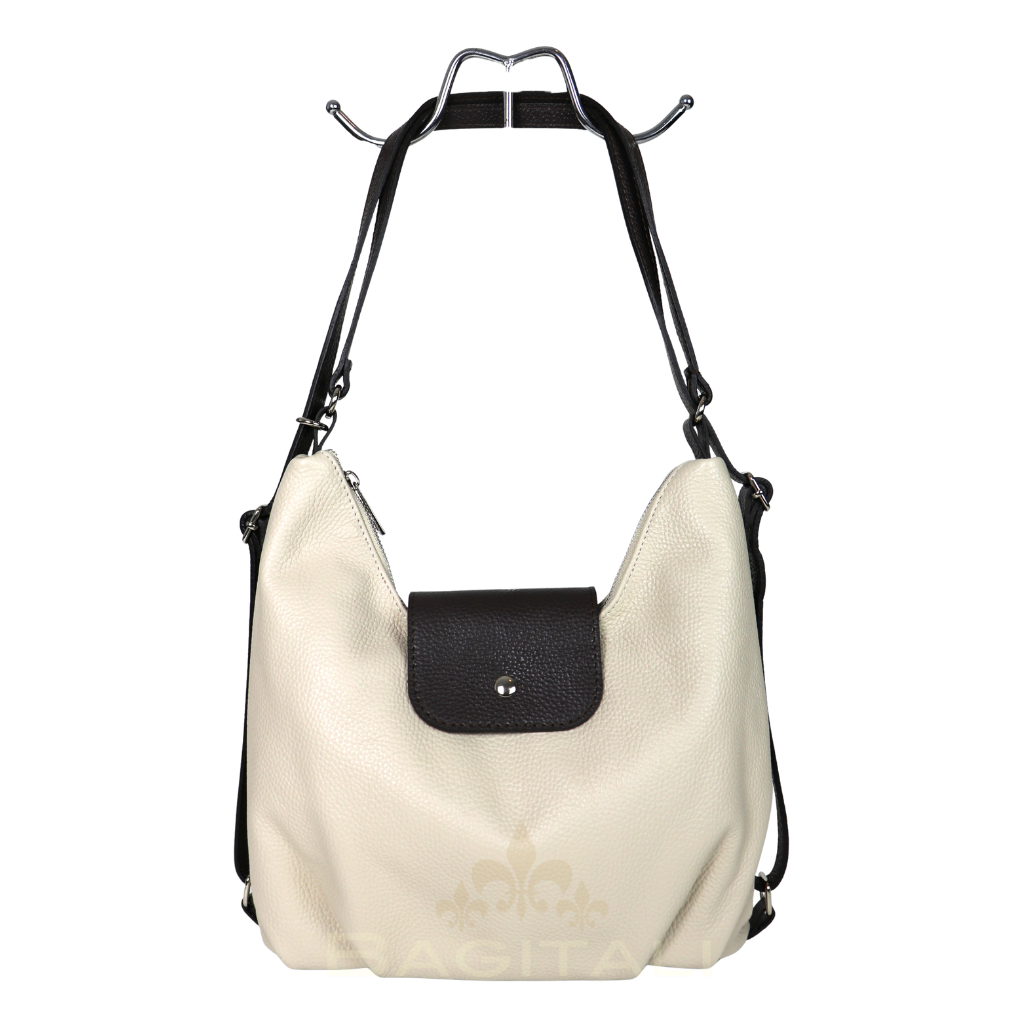 Leather 2-Way Backpack & Crossbody