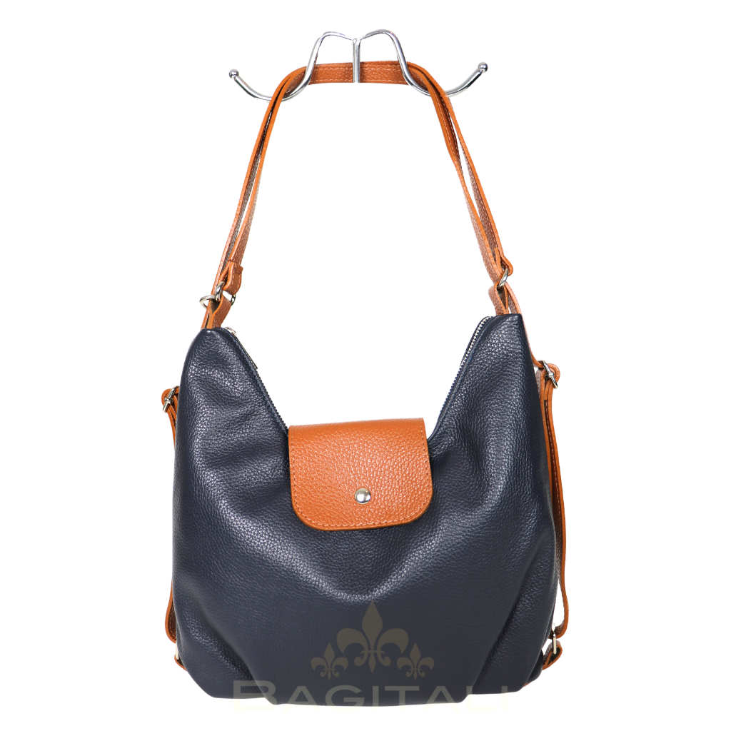 Leather 2-Way Backpack & Crossbody