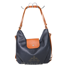 Load image into Gallery viewer, Leather 2-Way Backpack &amp; Crossbody

