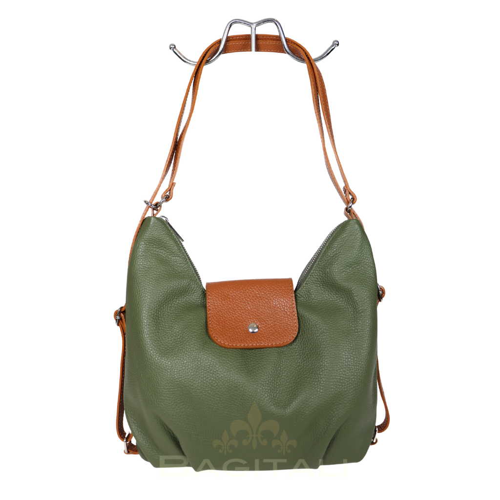 Leather 2-Way Backpack & Crossbody