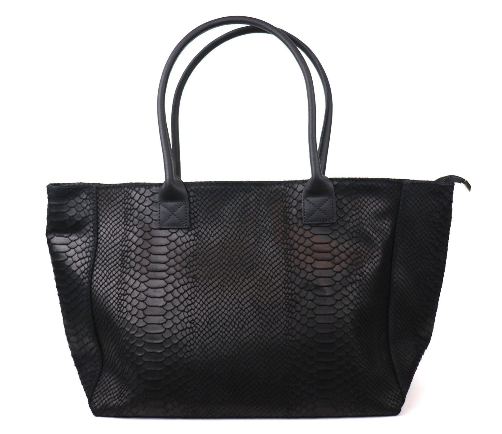 Suede two style shopper bag