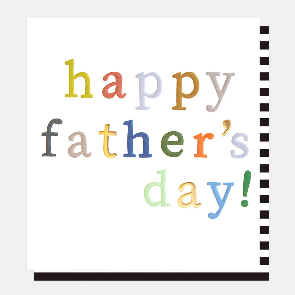 Colourful Text Father's Day Card