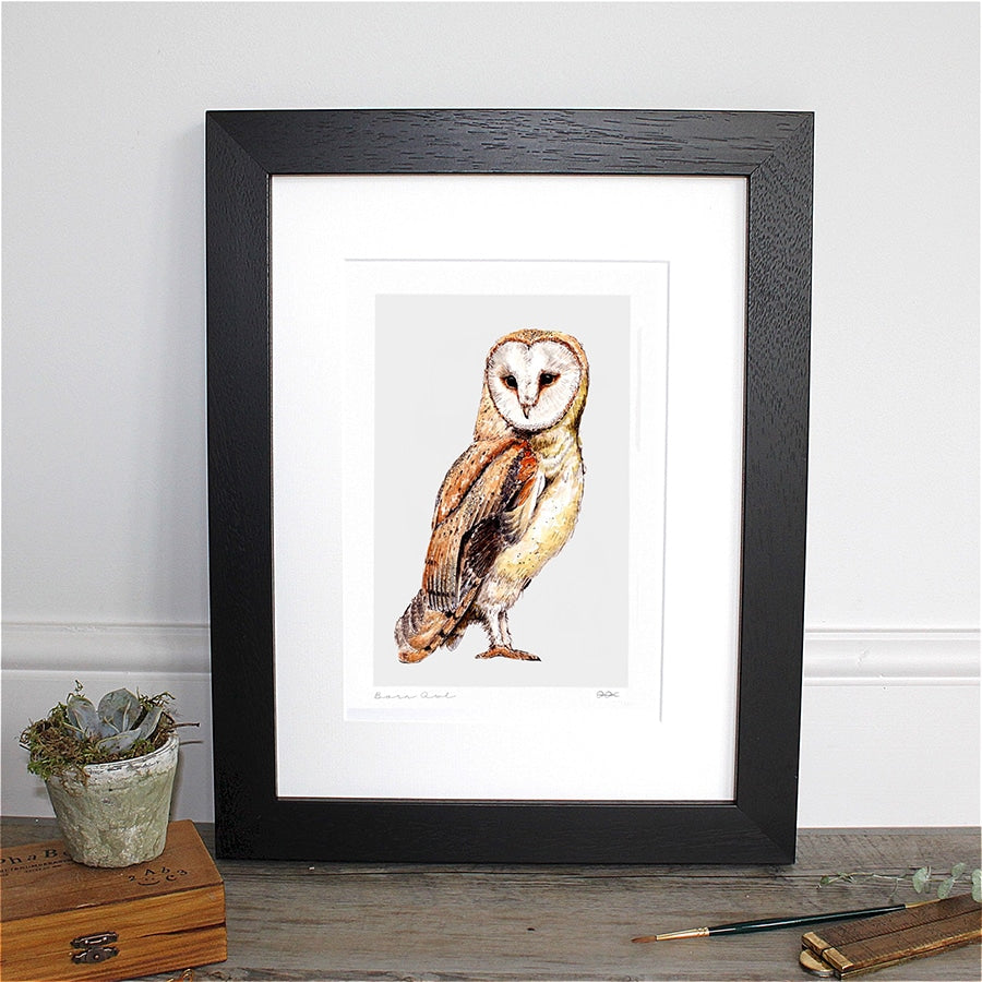 Barn Owl 12×16″ Mounted Fine Art Print