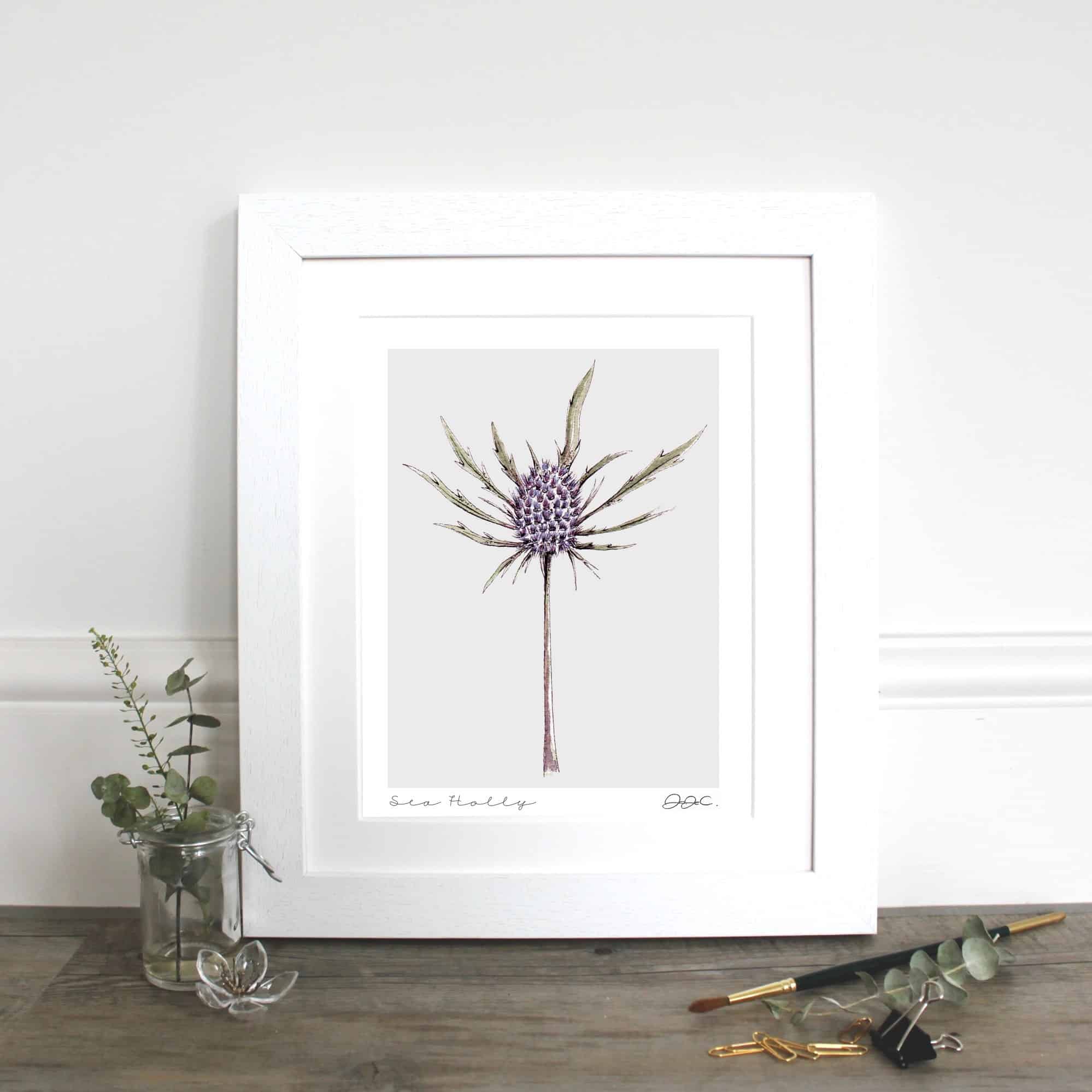 Sea Holly Mounted Fine Art Print