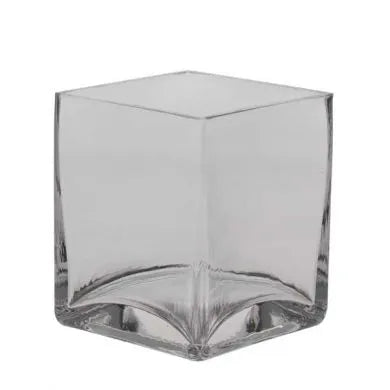 Glass Square Vase 12cm