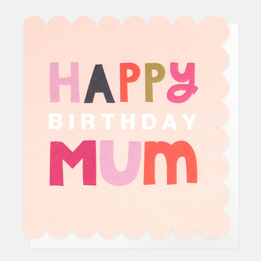 Pink Scallop Birthday Card For Mum
