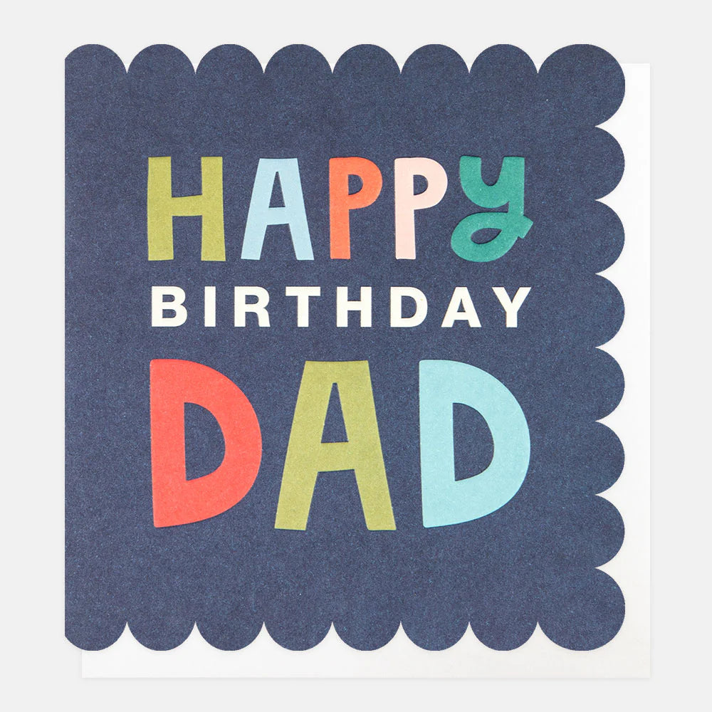 Blue Scallop Birthday Card For Dad
