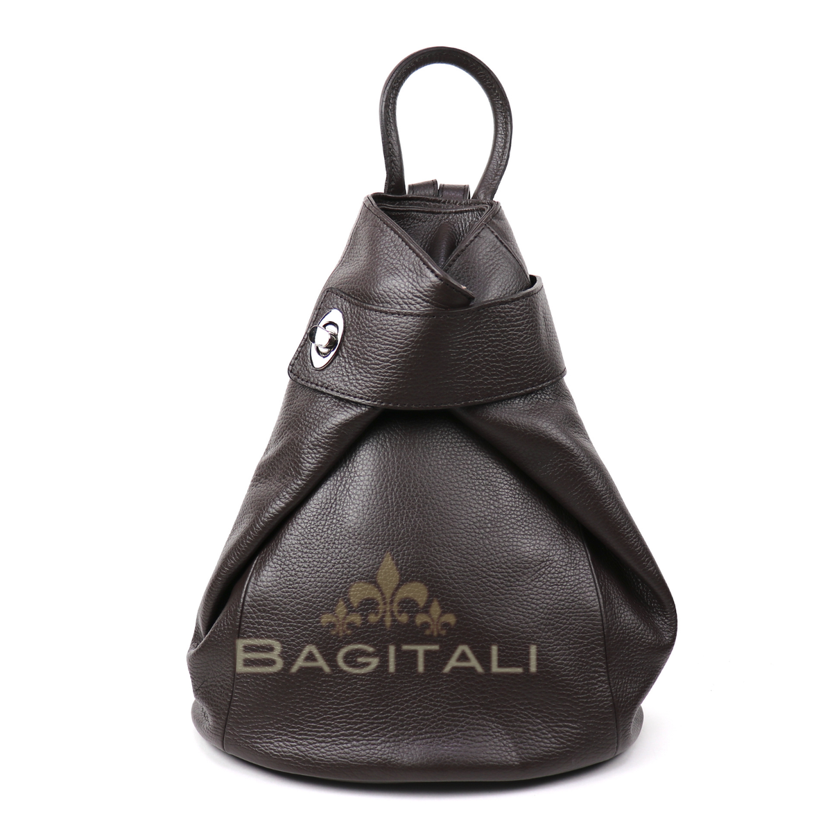 Italian leather backpack for women