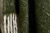 Lambs tail herringbone throw olive